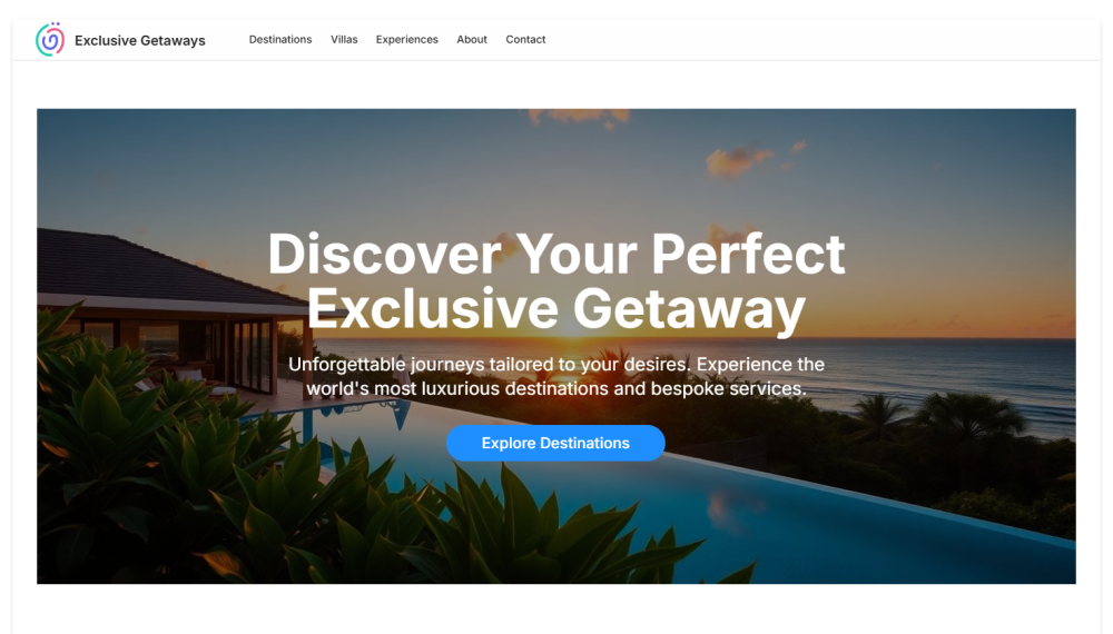 Exclusive Getaways – Homepage A2 Exclusive Getaways - Homepage A2